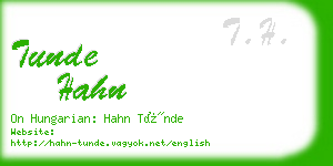 tunde hahn business card